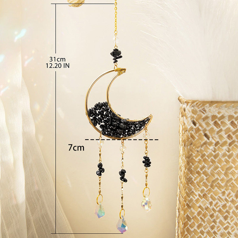 Moon Catcher Crystal Wind Chime Home Decor