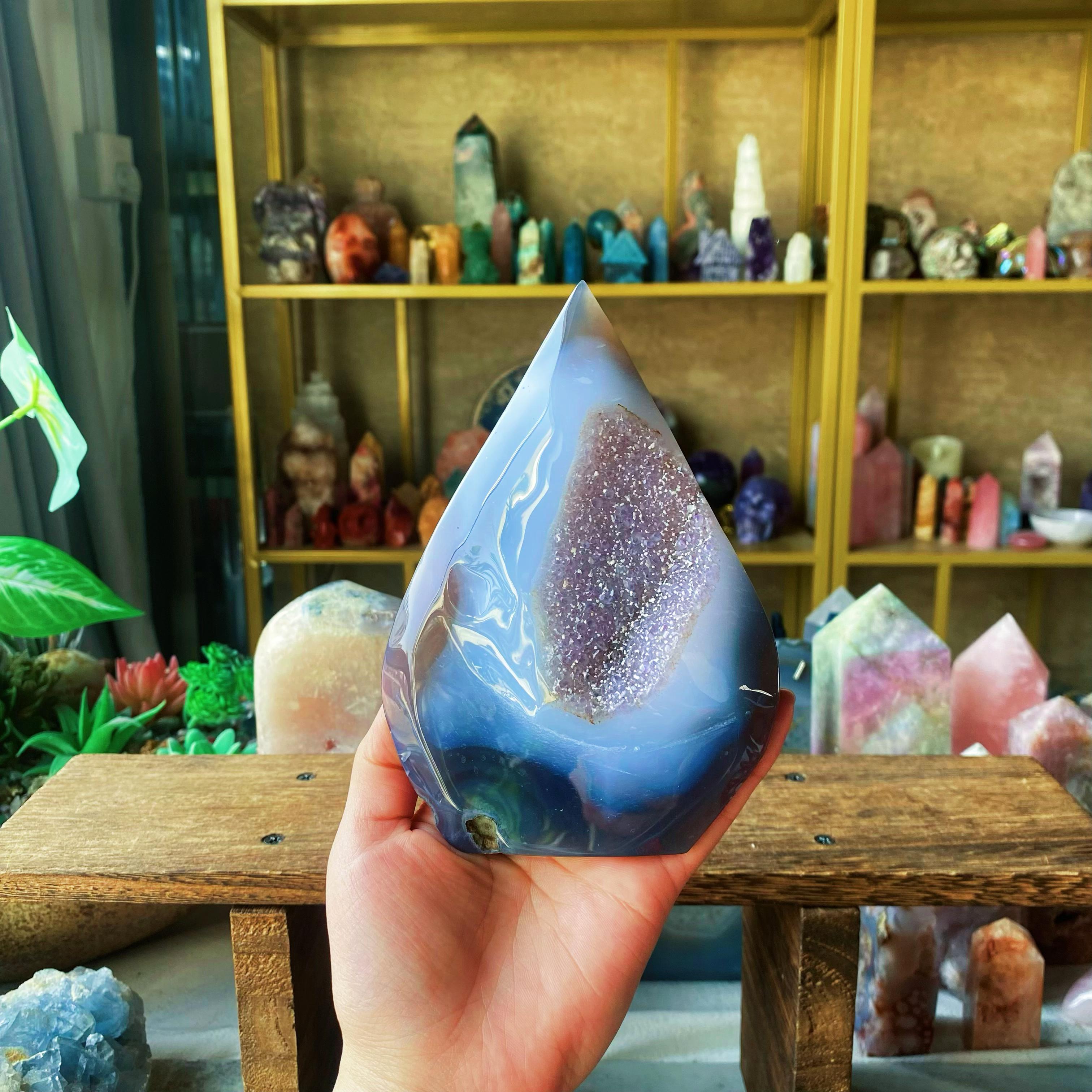 【Weekly Flash Deals】Druzy Agate With Amethyst Free Form