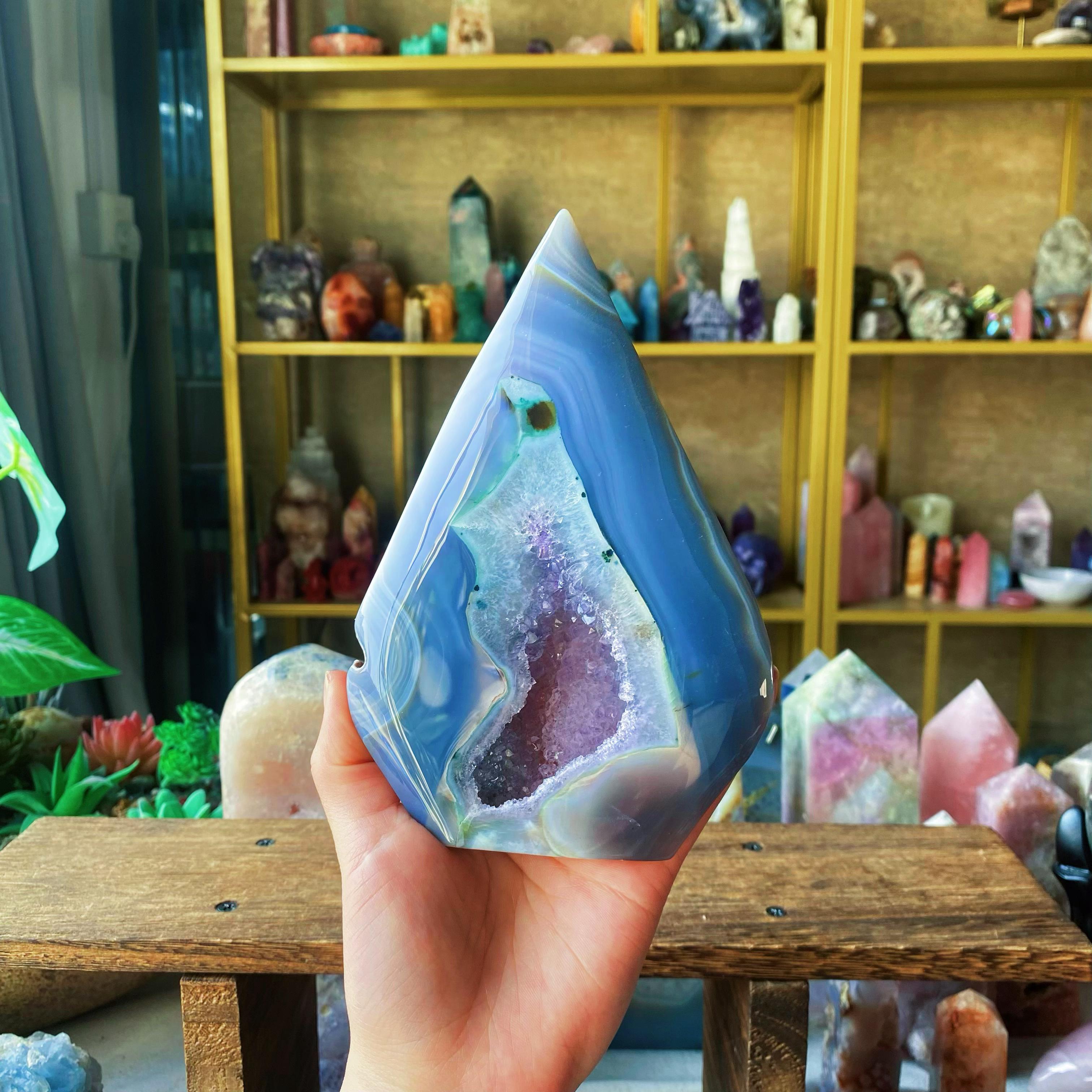 【Weekly Flash Deals】Druzy Agate With Amethyst Free Form