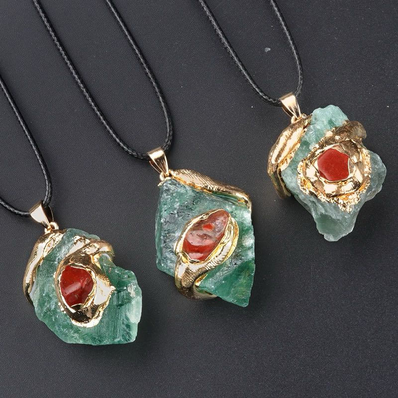 【Weekly Flash Deals】Natural Crystal Irregular Raw Stone Pendant