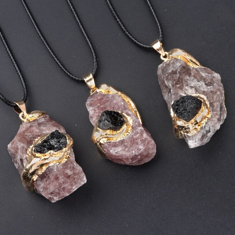 【Weekly Flash Deals】Natural Crystal Irregular Raw Stone Pendant