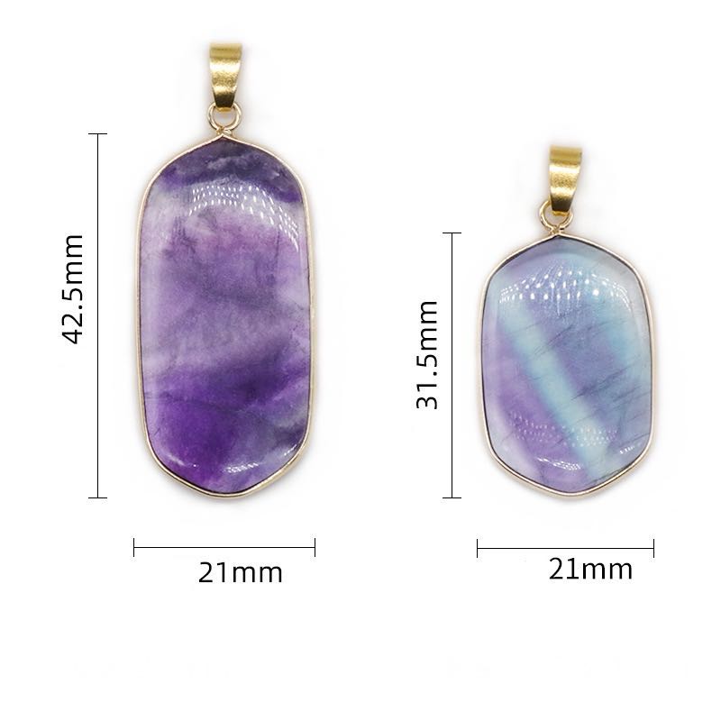 Multicolored Fluorite Wrapped Pendant