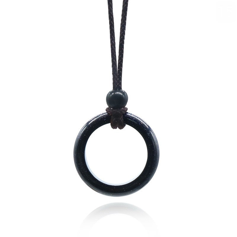 Natural Loop Ring Necklace Set