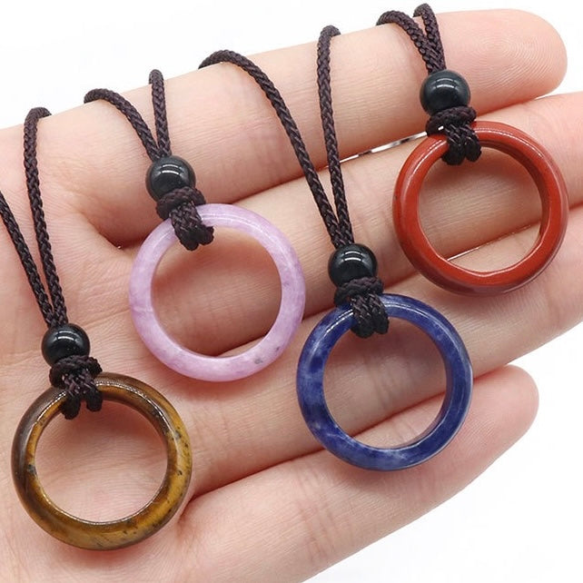 Natural Loop Ring Necklace Set