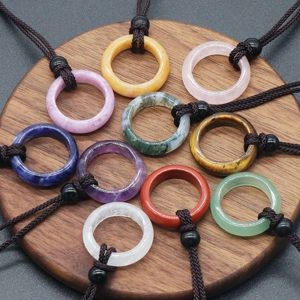 Natural Loop Ring Necklace Set