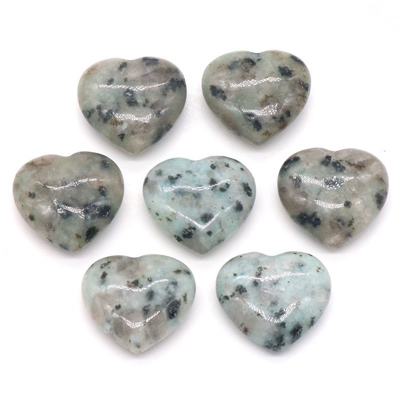 Natural Crystal Heart-Shaped Stone Ornament