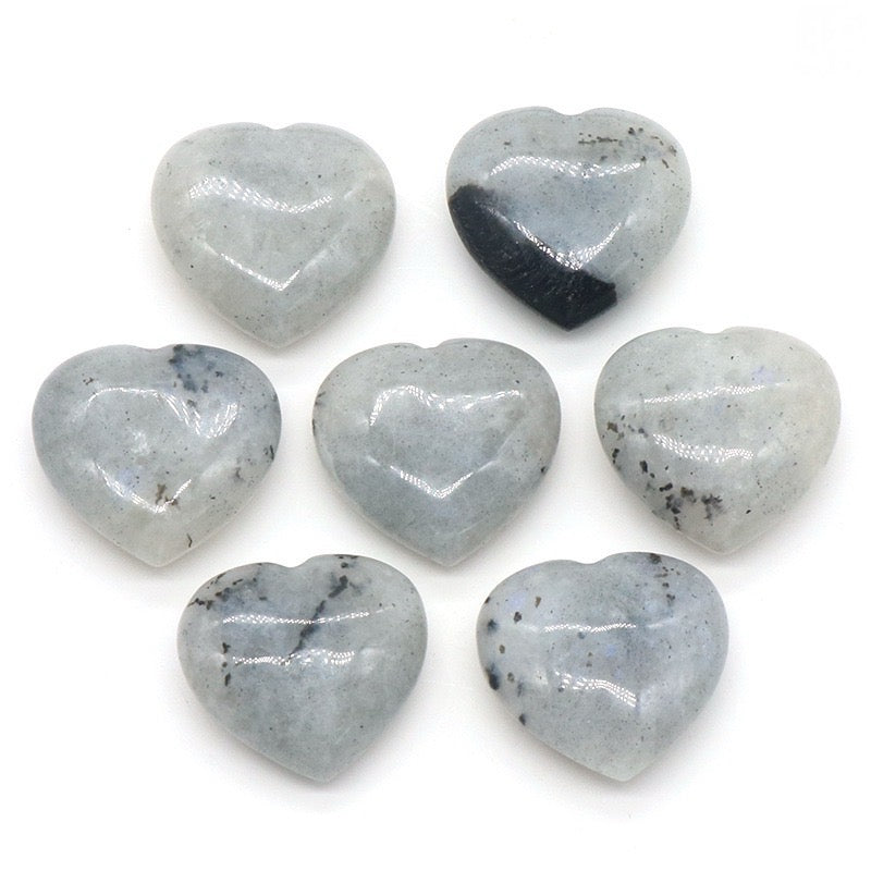 Natural Crystal Heart-Shaped Stone Ornament