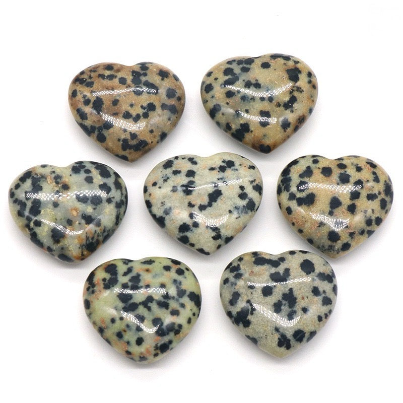 Natural Crystal Heart-Shaped Stone Ornament