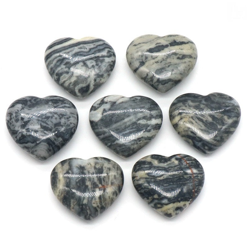 Natural Crystal Heart-Shaped Stone Ornament