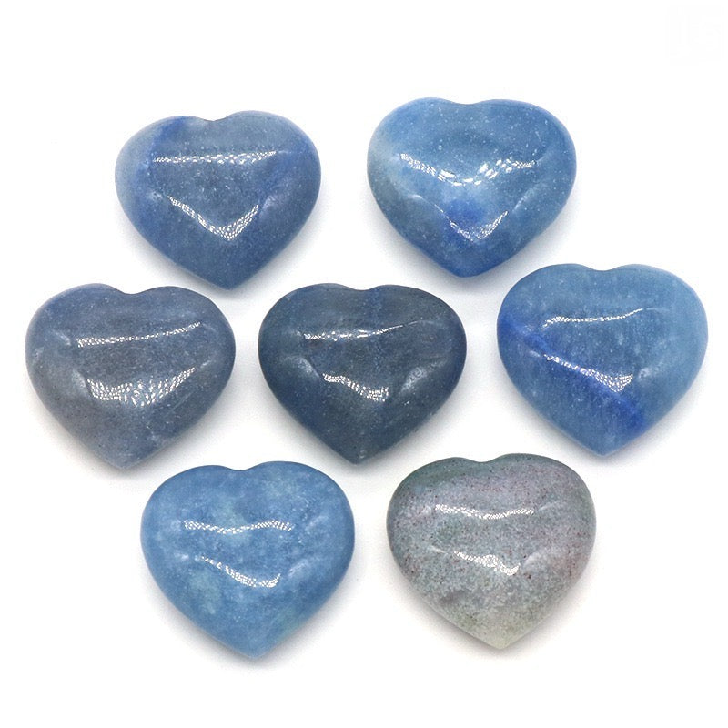 Natural Crystal Heart-Shaped Stone Ornament