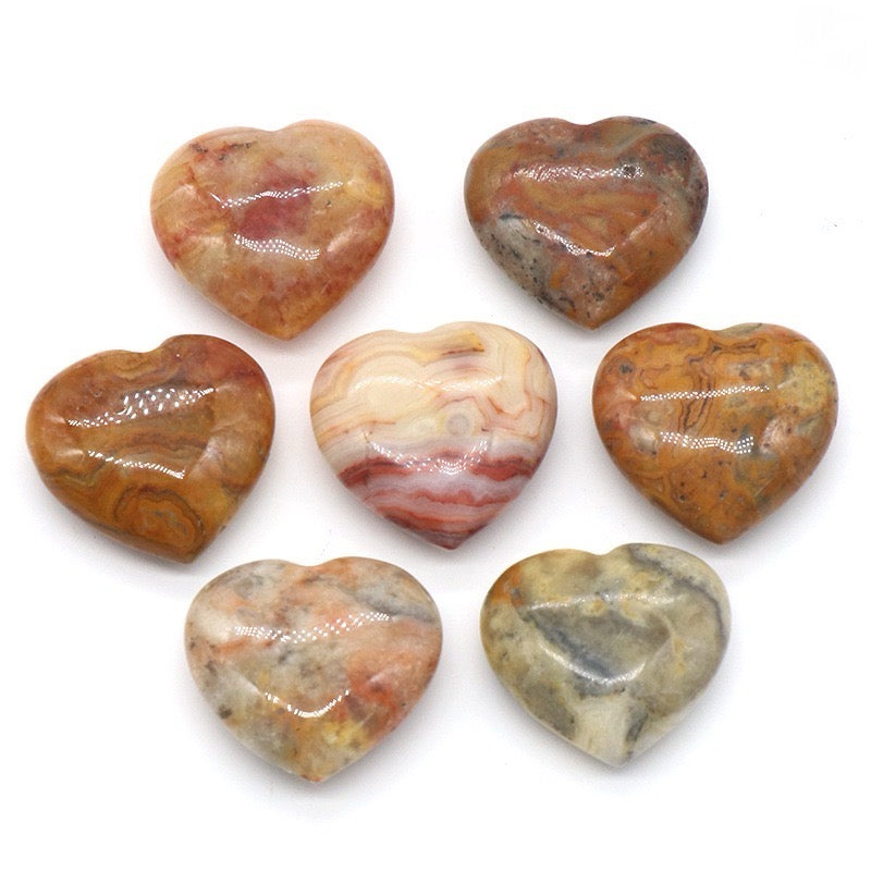 Natural Crystal Heart-Shaped Stone Ornament