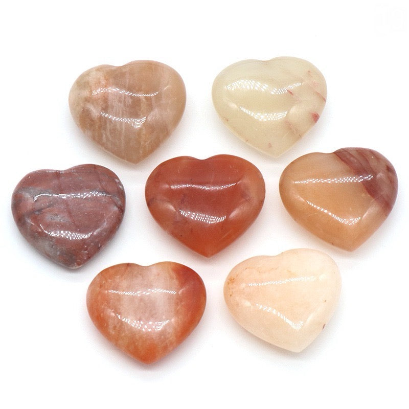 Natural Crystal Heart-Shaped Stone Ornament
