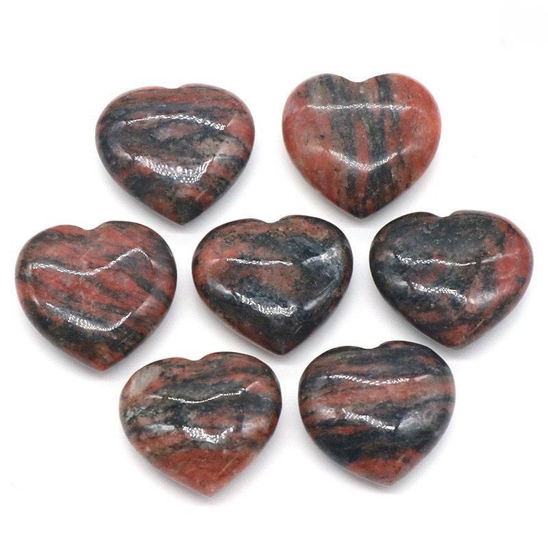 Natural Crystal Heart-Shaped Stone Ornament