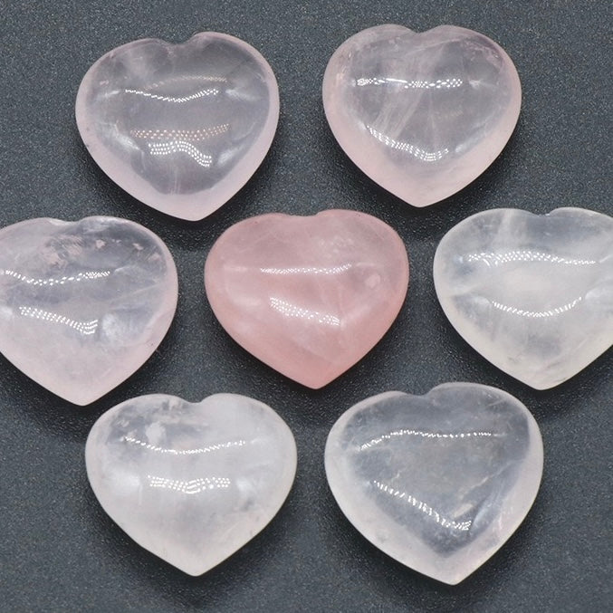 Natural Crystal Heart-Shaped Stone Ornament