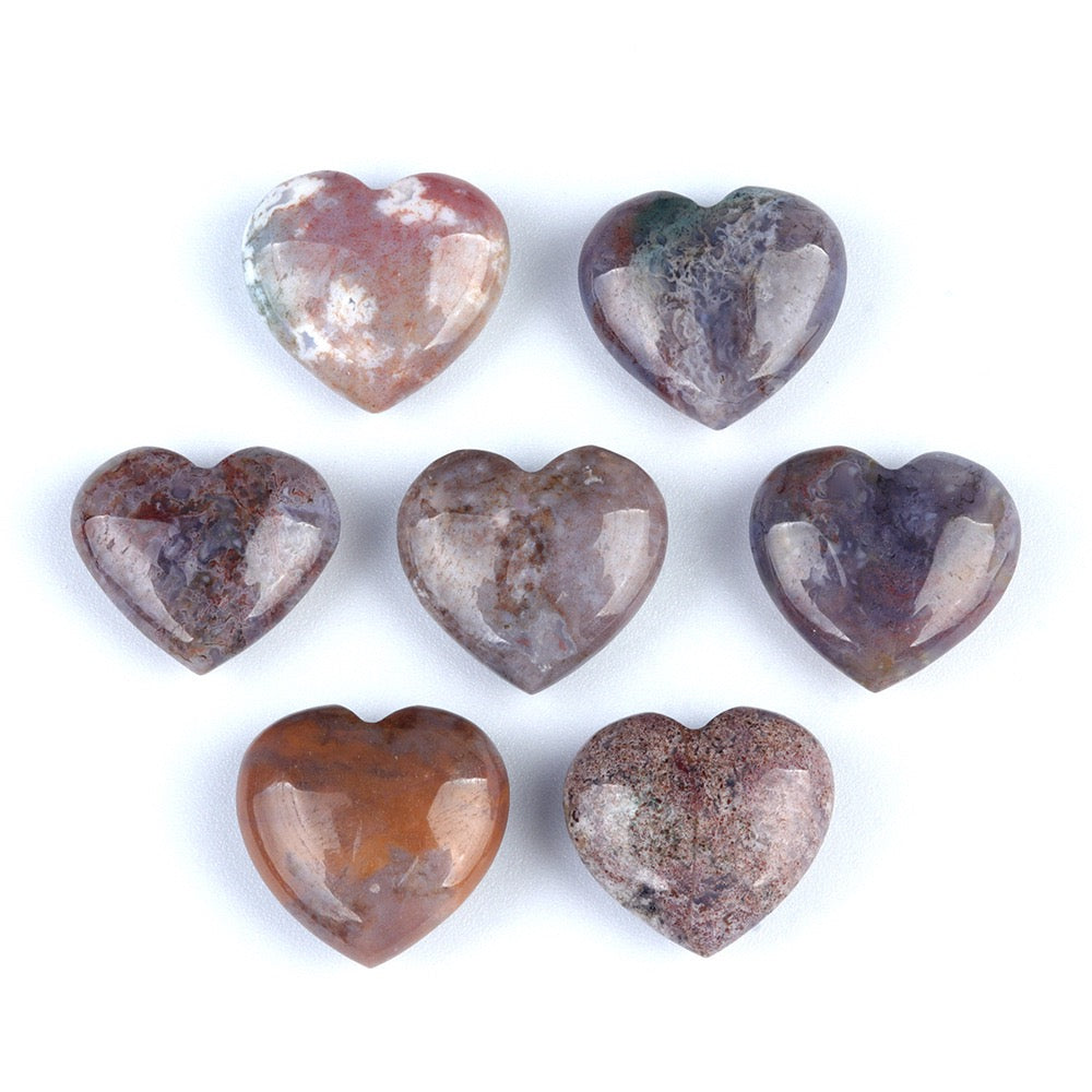 Natural Crystal Heart-Shaped Stone Ornament