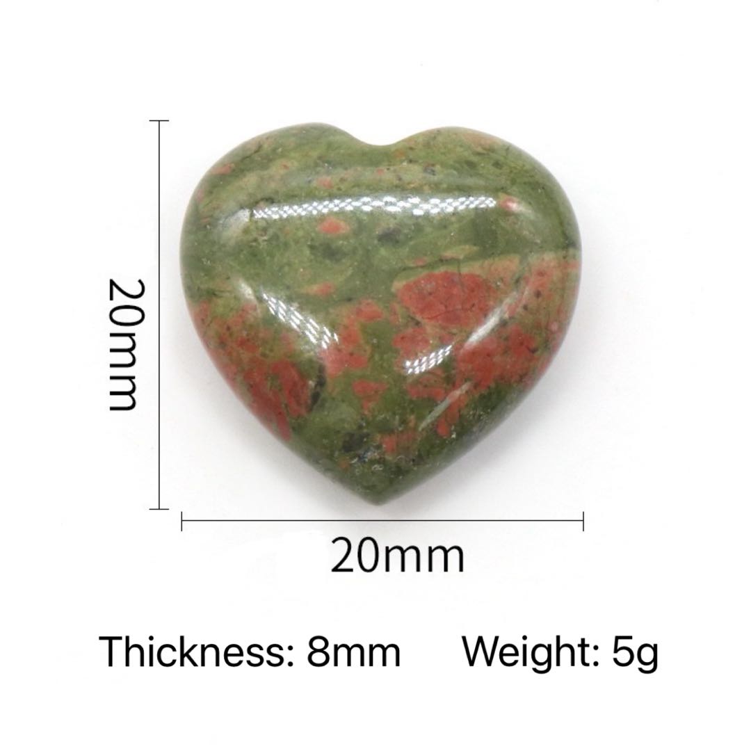 Natural Crystal Heart-Shaped Stone Ornament