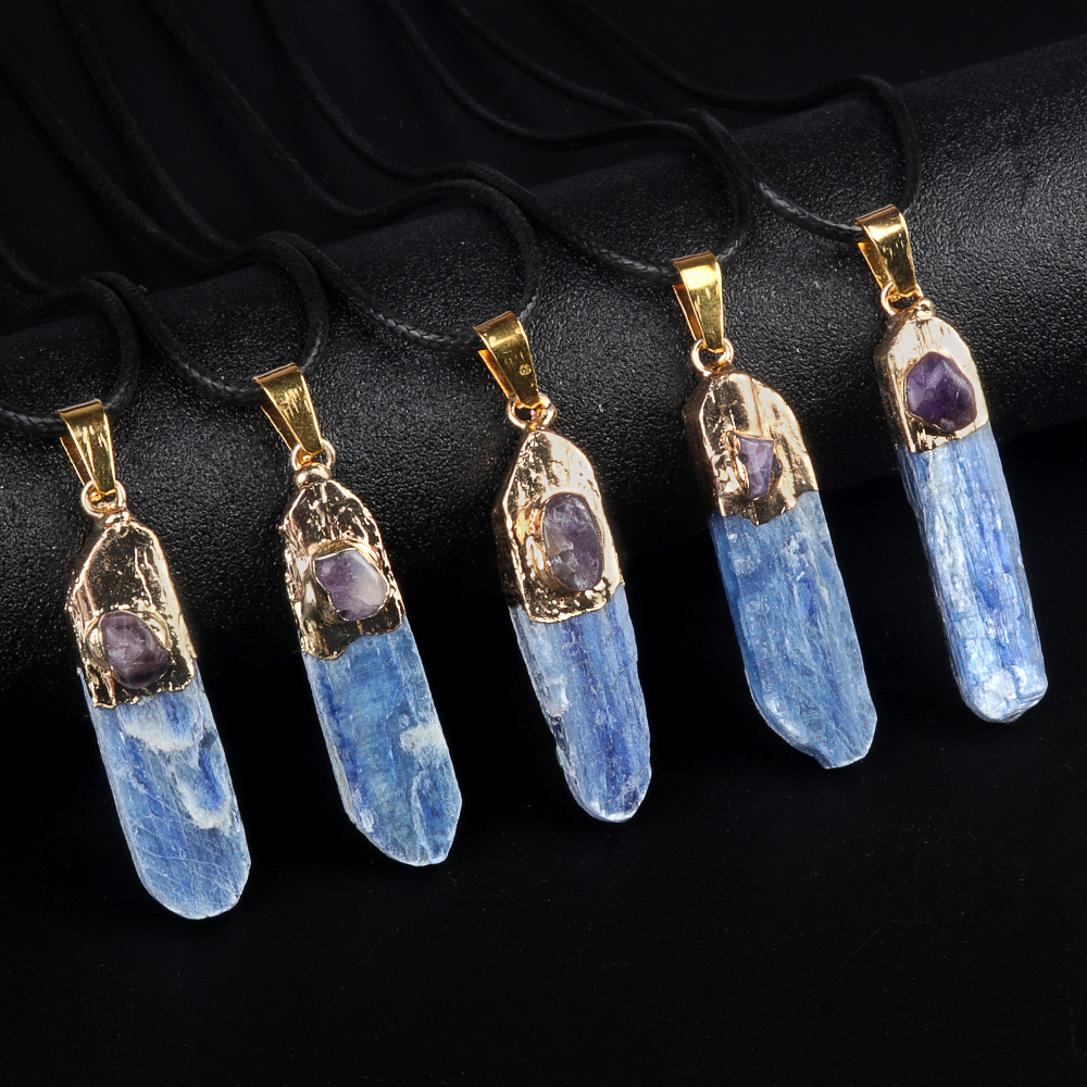 Natural Crystal Irregular Raw Stone Pendant