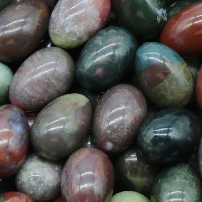 Natural Crystal Colorful Easter Egg Shaped Stone