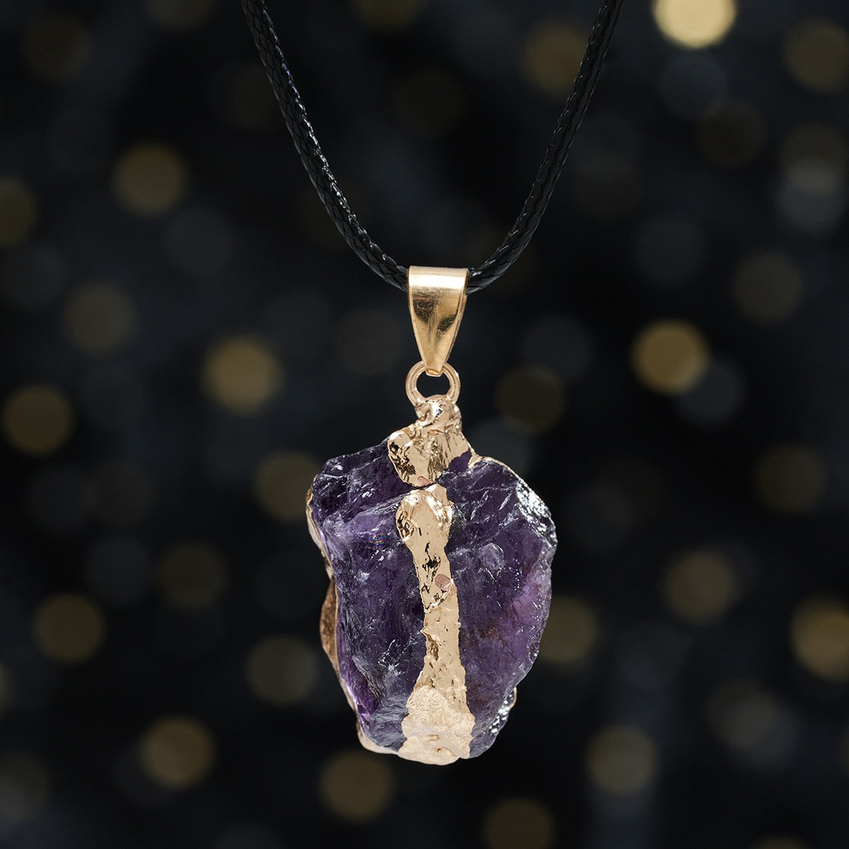 Natural Crystal Irregular Handcrafted Charm Necklace Accessory