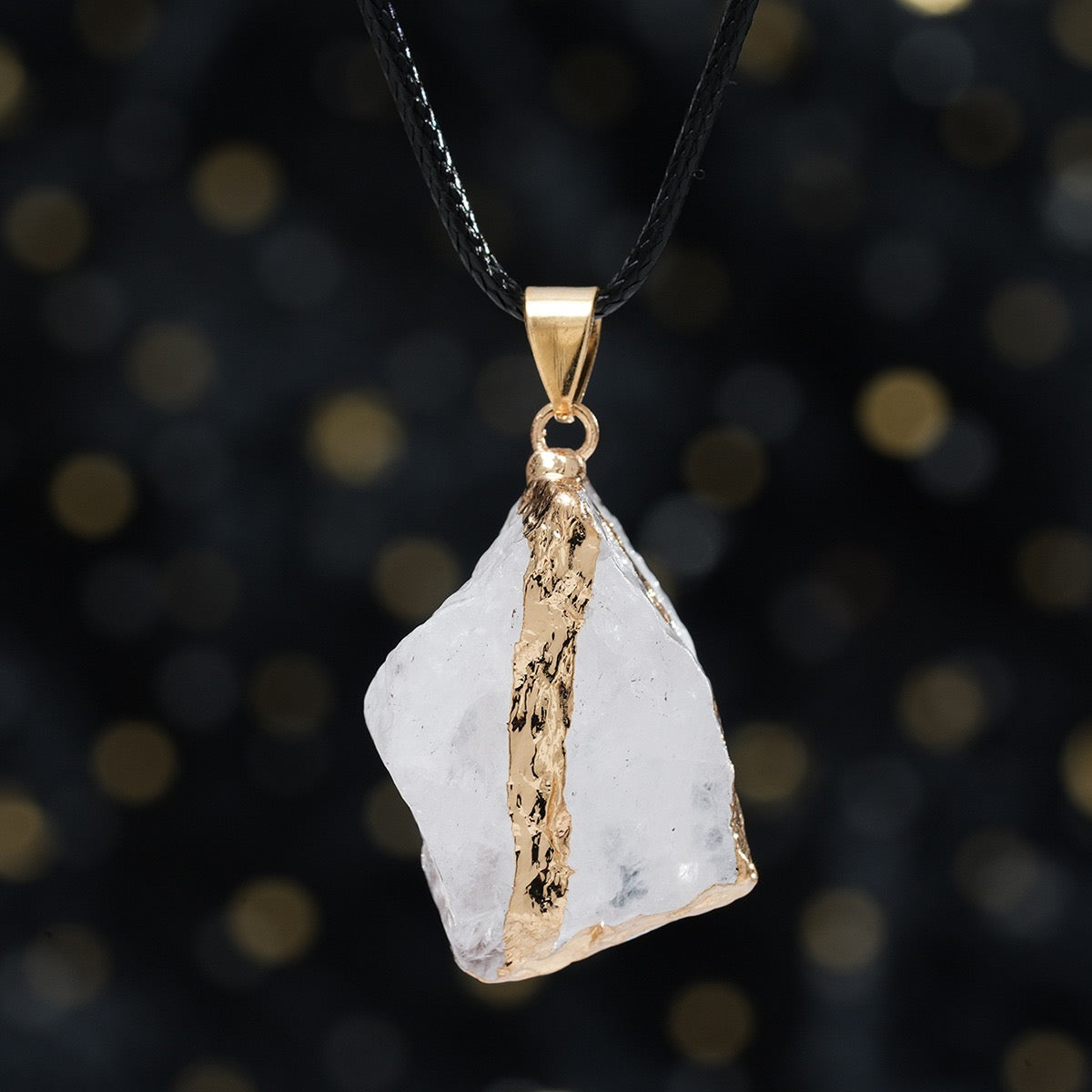 Natural Crystal Irregular Handcrafted Charm Necklace Accessory