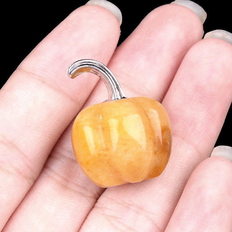 Natural Crystal Carving Mini Pumpkin Gemstone