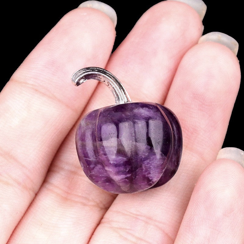 Natural Crystal Carving Mini Pumpkin Gemstone