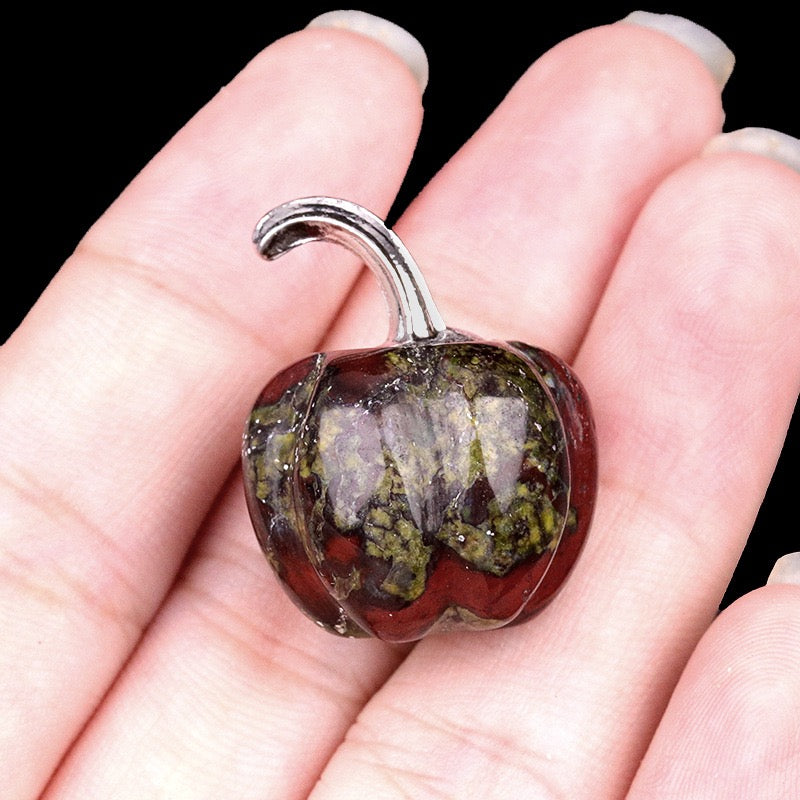 Natural Crystal Carving Mini Pumpkin Gemstone
