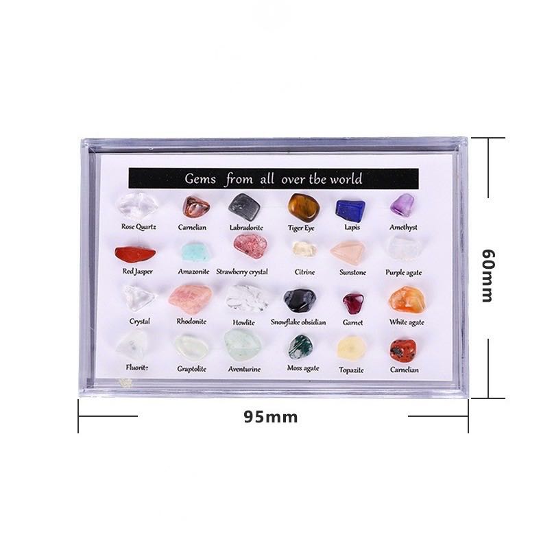 Crystal 24 Mineral Specimens Gift Box
