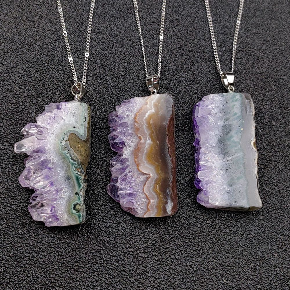 Natural Amethyst Cluster Necklace