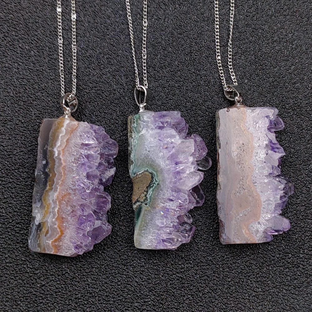 Natural Amethyst Cluster Necklace