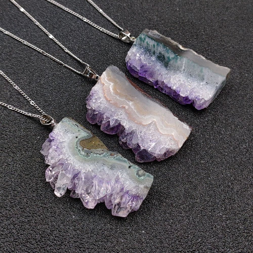 Natural Amethyst Cluster Necklace