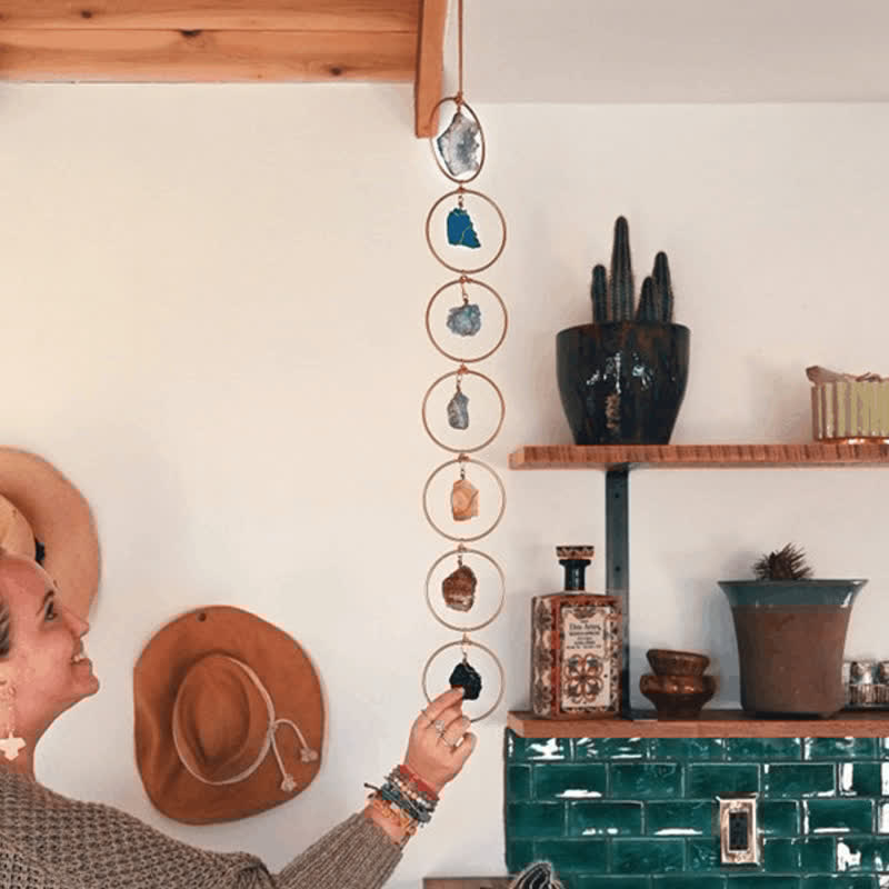 Reikistal Chakra Raw Crysta Gemstone Wall Decor