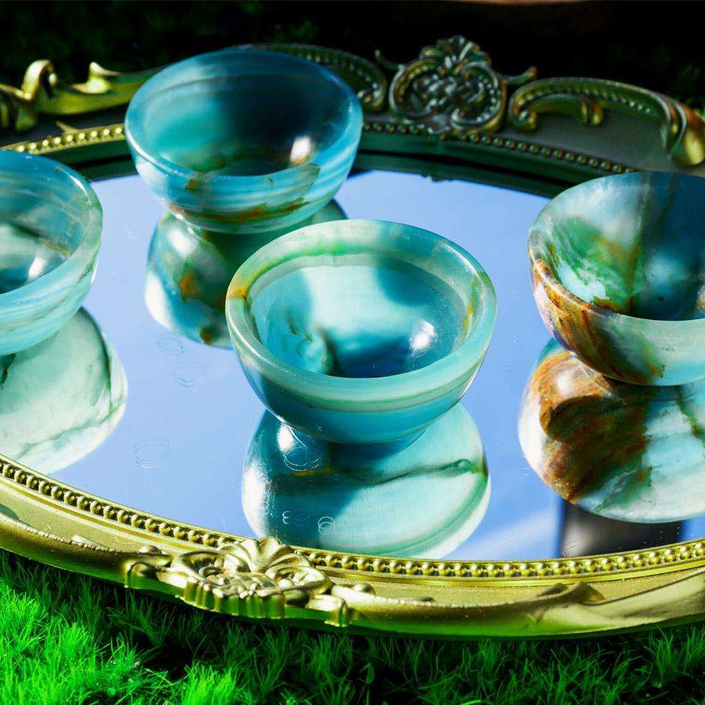 Reikistal Clear Quartz & Blue Onyx Small Cup