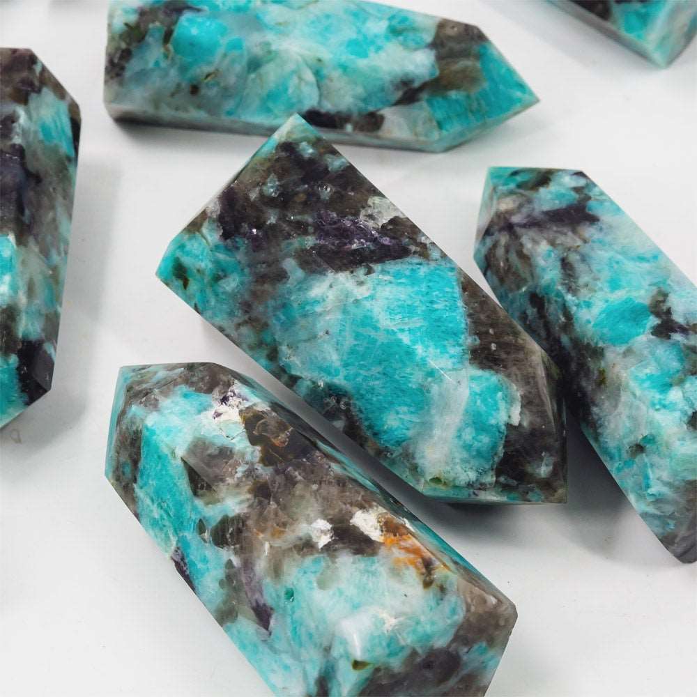 Reikistal Amazonite With Smoky Quartz Point