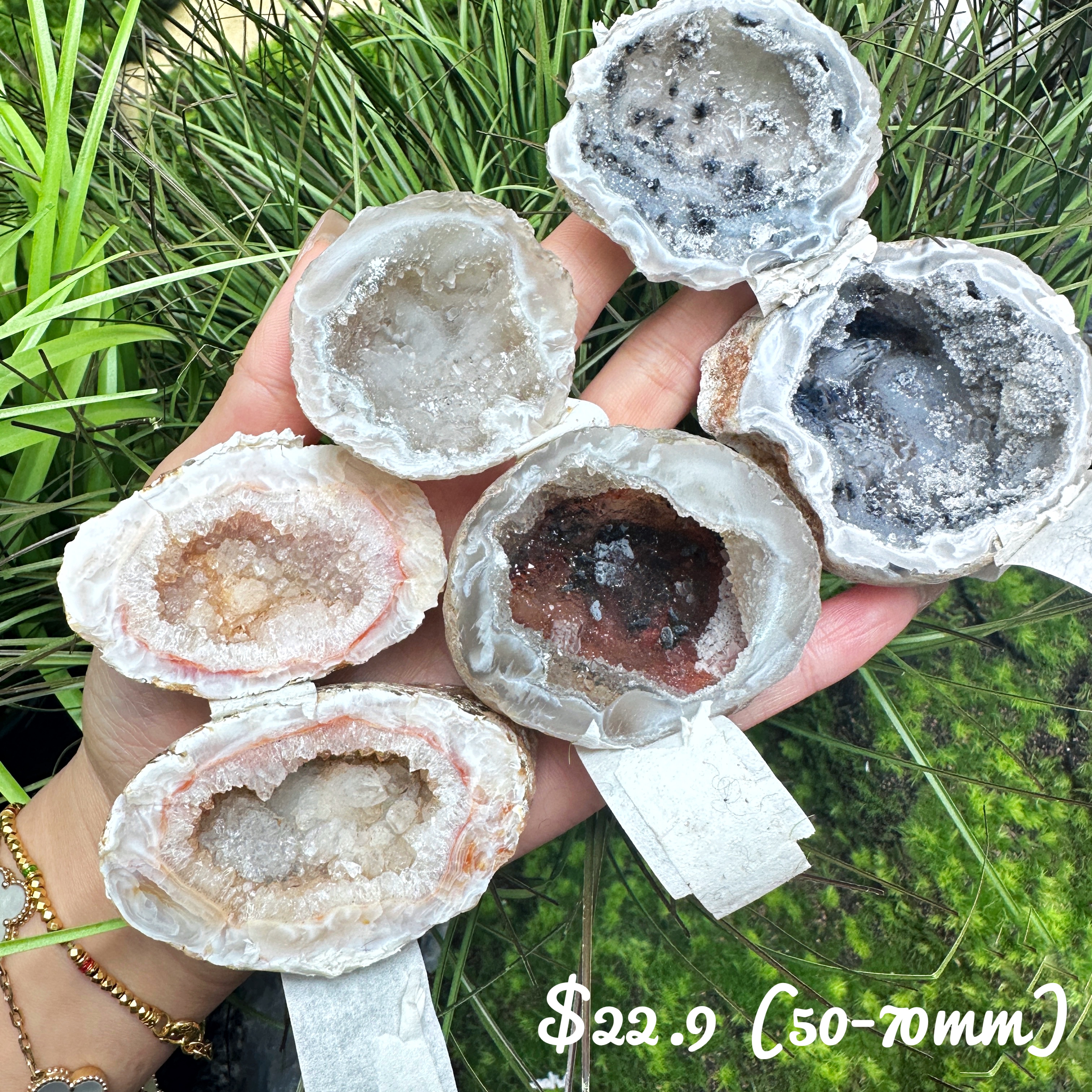 Natural Agate Geode For【Live】