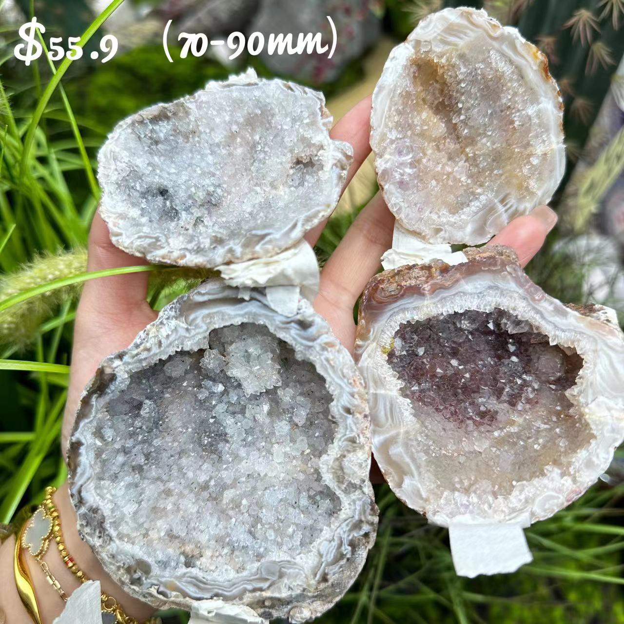 Natural Agate Geode For【Live】