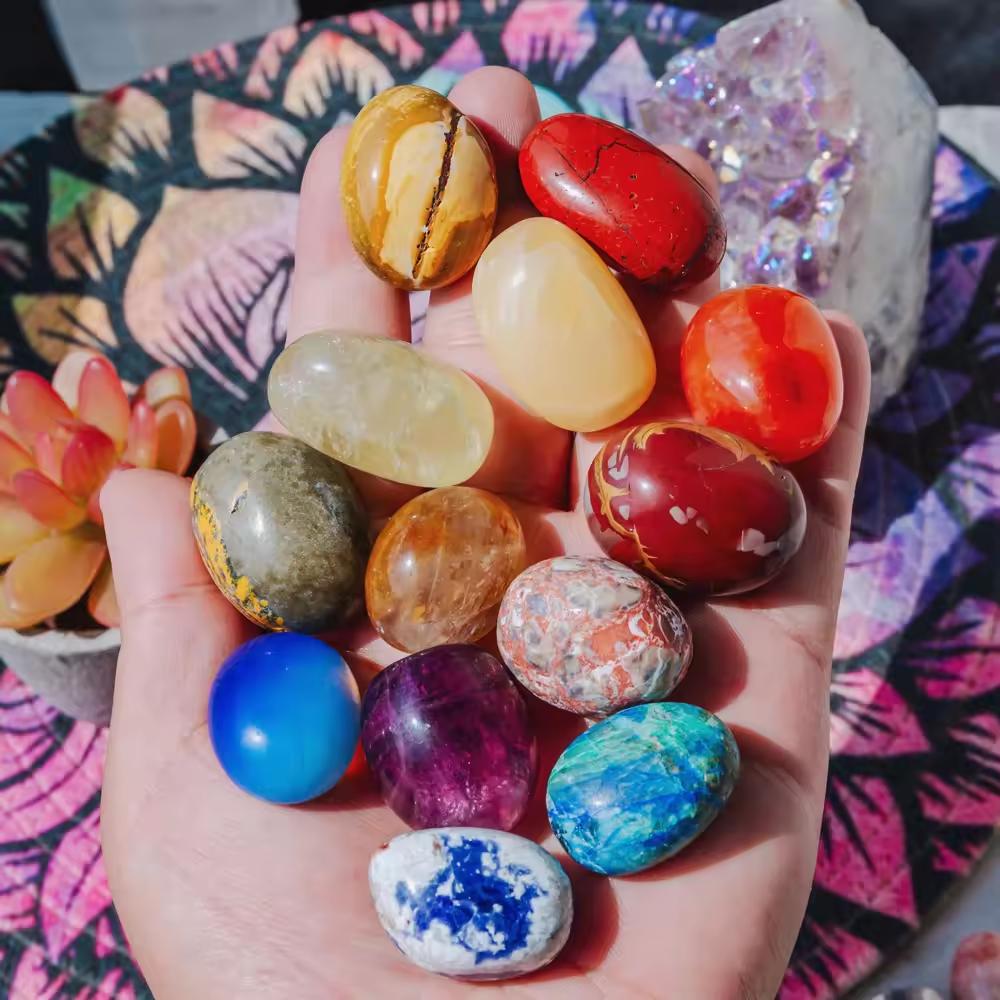 One of Everything Crystal Tumbled Set:20+ Different Tumbled Stone