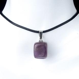 Natural Crystal Rough Polished Small Square Pendant