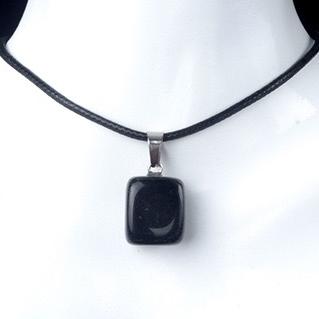 Natural Crystal Rough Polished Small Square Pendant