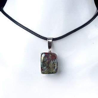 Natural Crystal Rough Polished Small Square Pendant