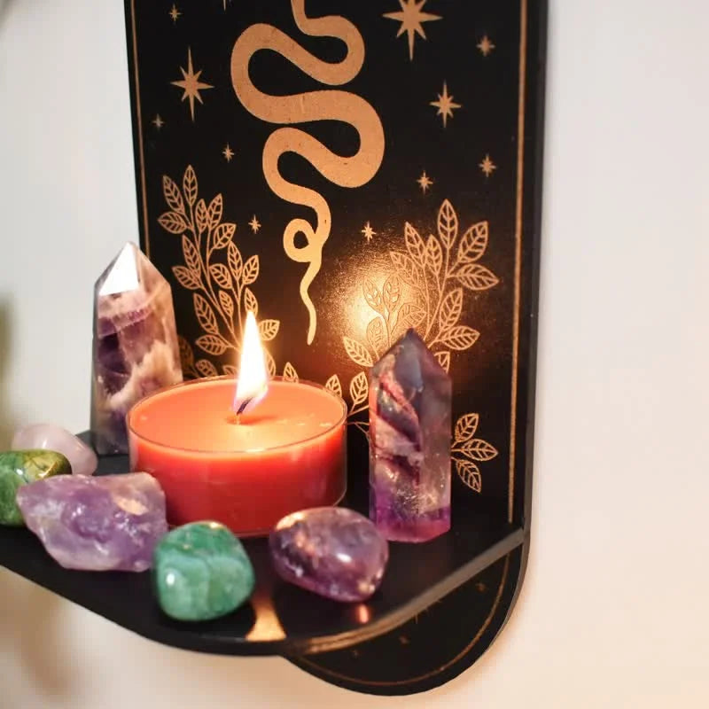 Reikistal Snake Moon Phase Altar Crystal Shelf