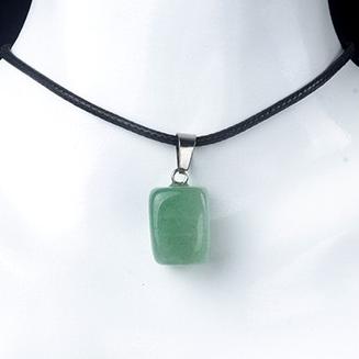 Natural Crystal Rough Polished Small Square Pendant