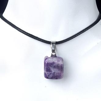 Natural Crystal Rough Polished Small Square Pendant