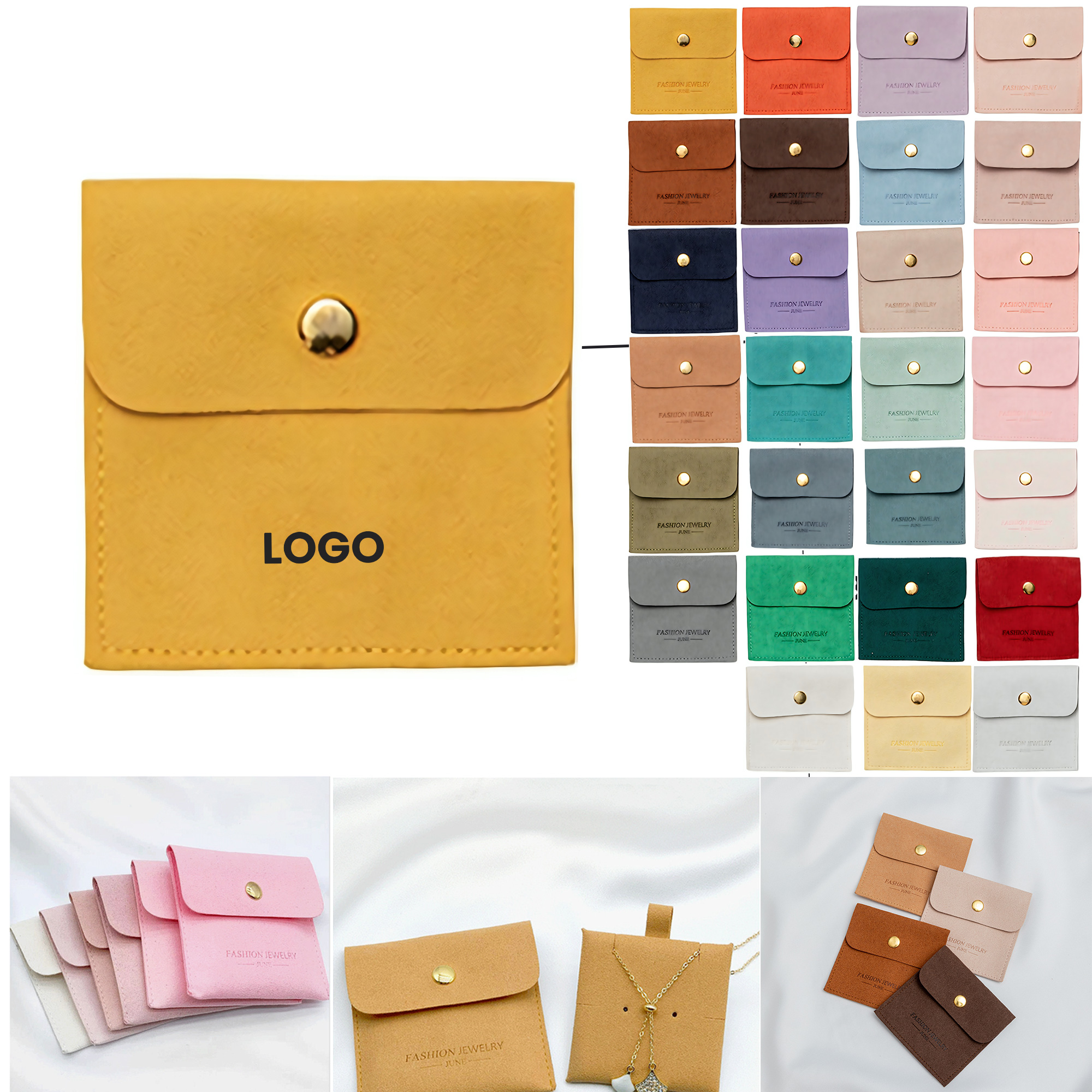 Double-Sided Velvet Envelope Bags for Jewelry Packaging