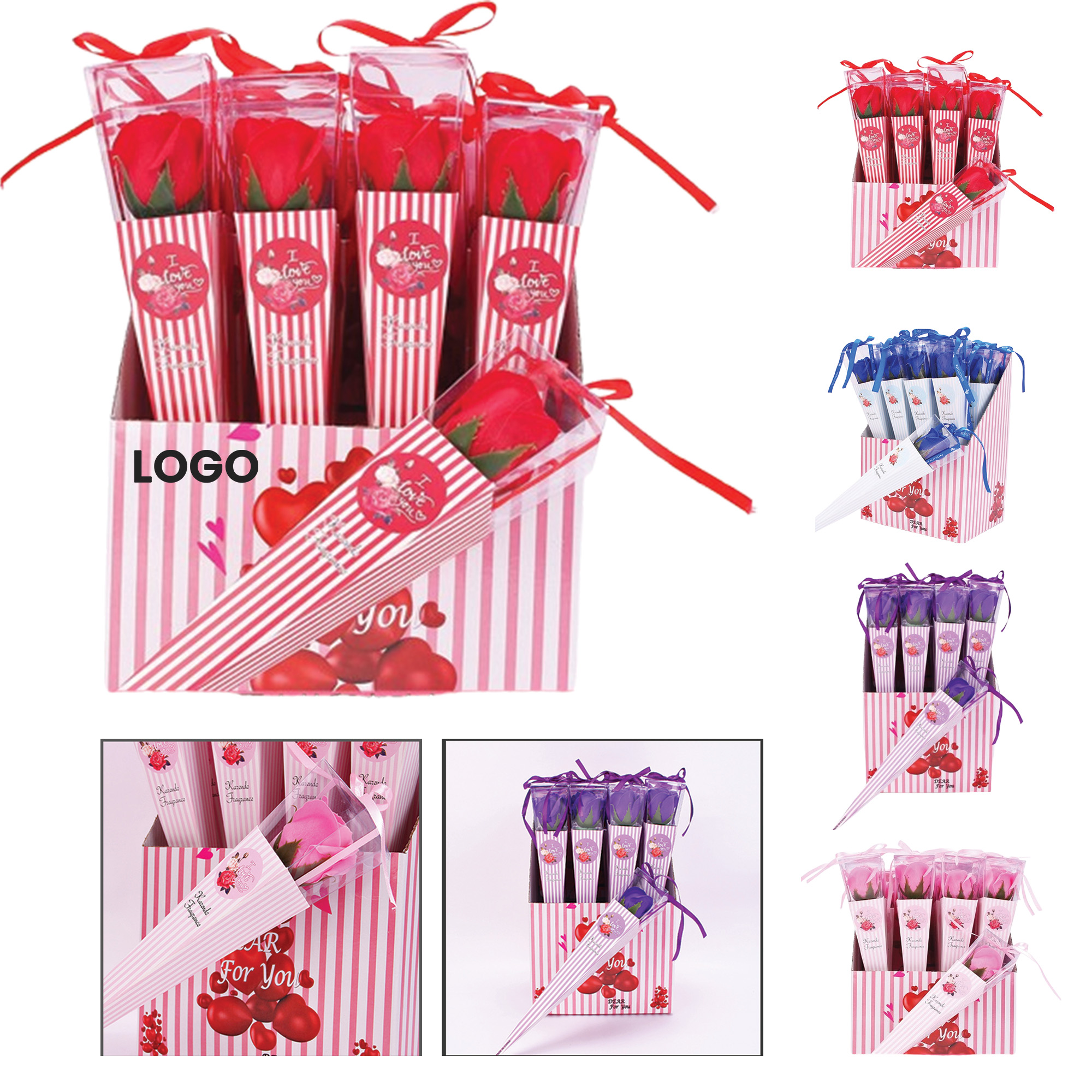 Single Rose Soap Flower 