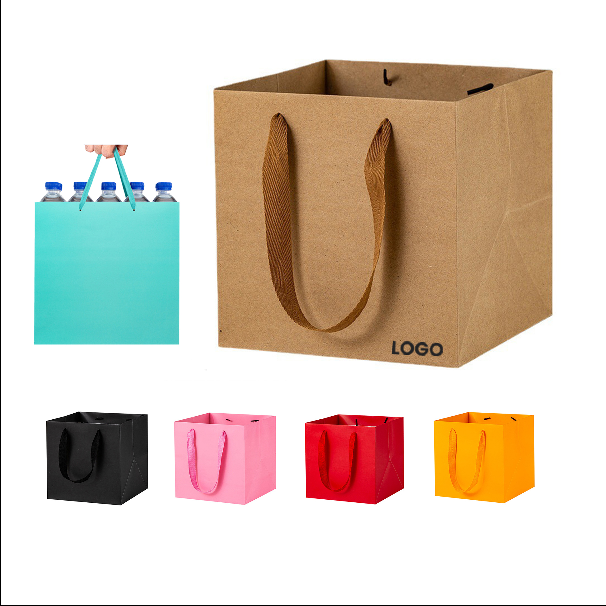 Square-Shaped Paper tote Bag