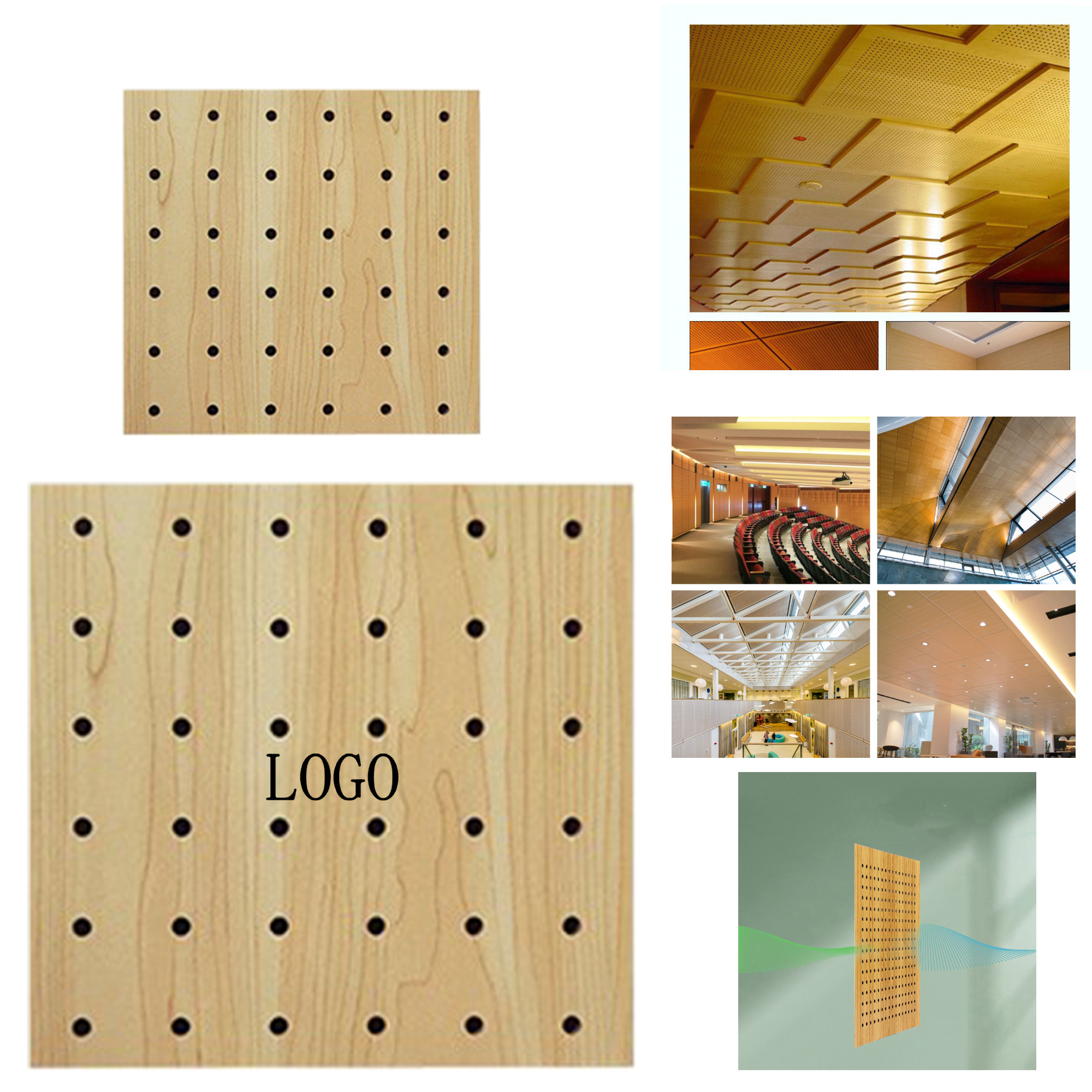 Premium Ceramic Aluminum Sound-Absorbing Board, a versatile and stylish wall decoration designed for optimal acoustic performance 96.1" x 48" x 0.6"