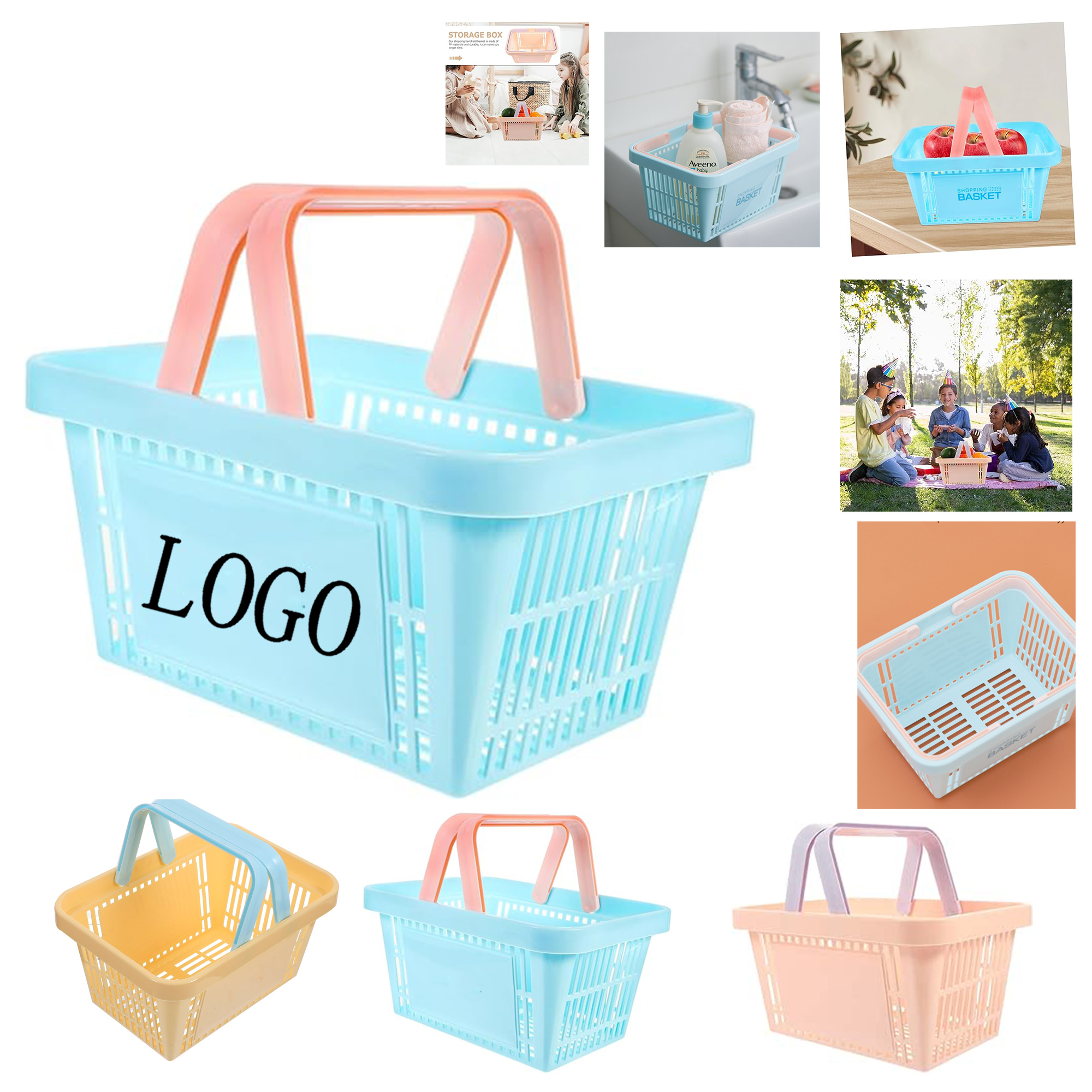 Portable Student Storage Basket, a versatile and practical solution for school essentials and dormitory organization 9.4" x 7" x 4.9"
