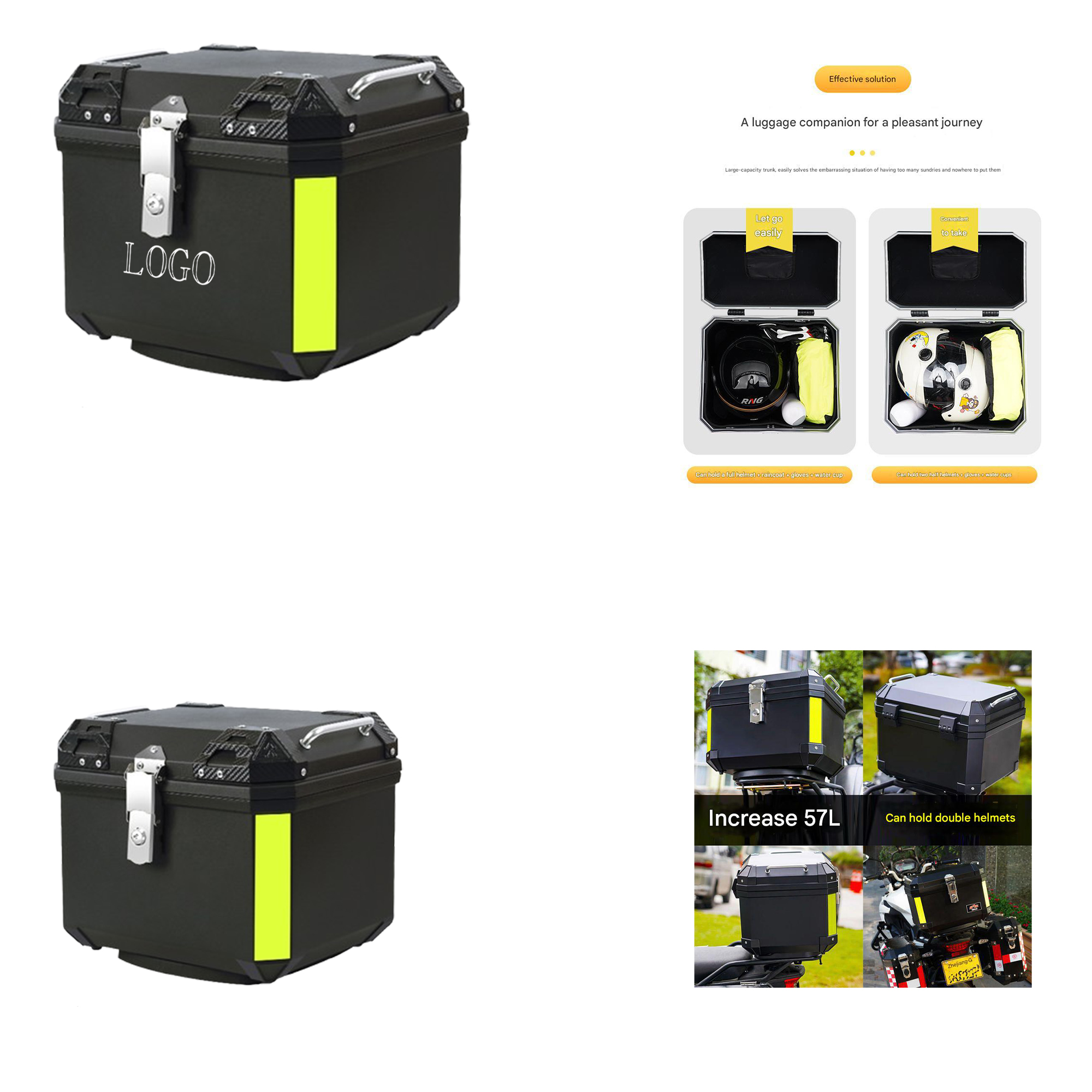 Motorcycle Trunk Tool Box with Large Capacitye capacity 