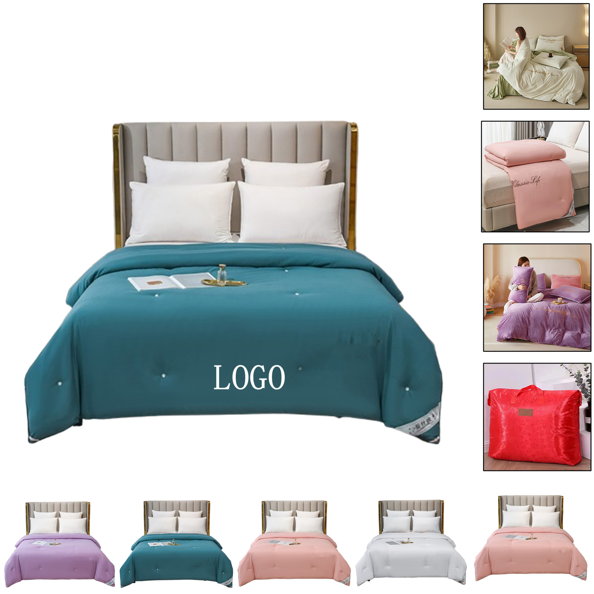 Premium Handmade Quilt with Roca Cotton and Silk Material 